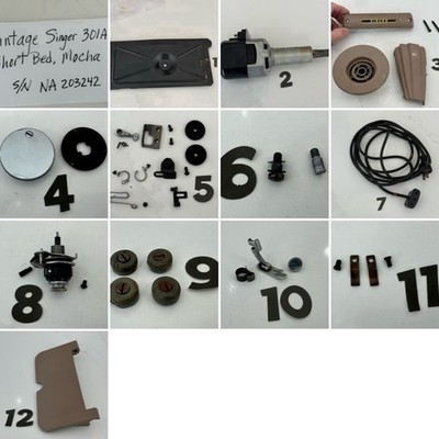 VINTAGE SINGER 301A SHORT BED, MOCHA SEWING MACHINE PARTS