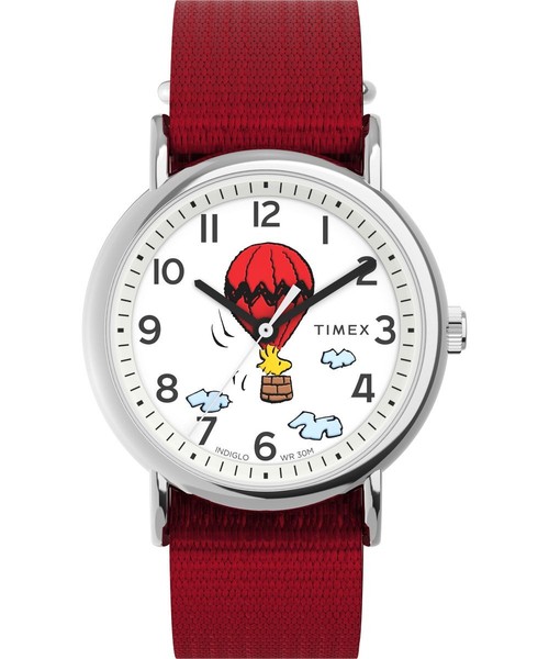 Timex Peanuts Weekender Rot Unisex Armbanduhr TW2Y11700-image