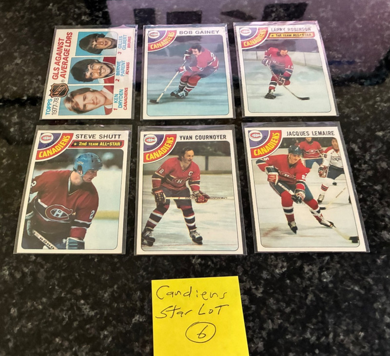 1978-79 Topps Hockey CANADIENS STAR CARD LOT........6 DIFFERENT