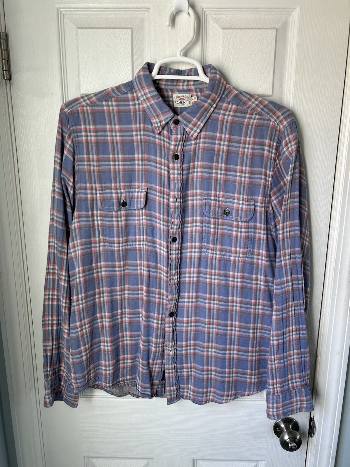 Faherty Soft Cotton Button Up Plaid Lightweight C… - image 1