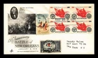 US COVER BATTLE OF NEW ORLEANS 150TH ANNIVERSARY FDC SCOTT 1261 BLOCK OF 4