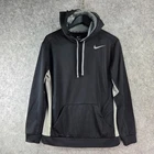 Nike Jumper Mens Large Black Pullover Hooded Therma Fit 17769