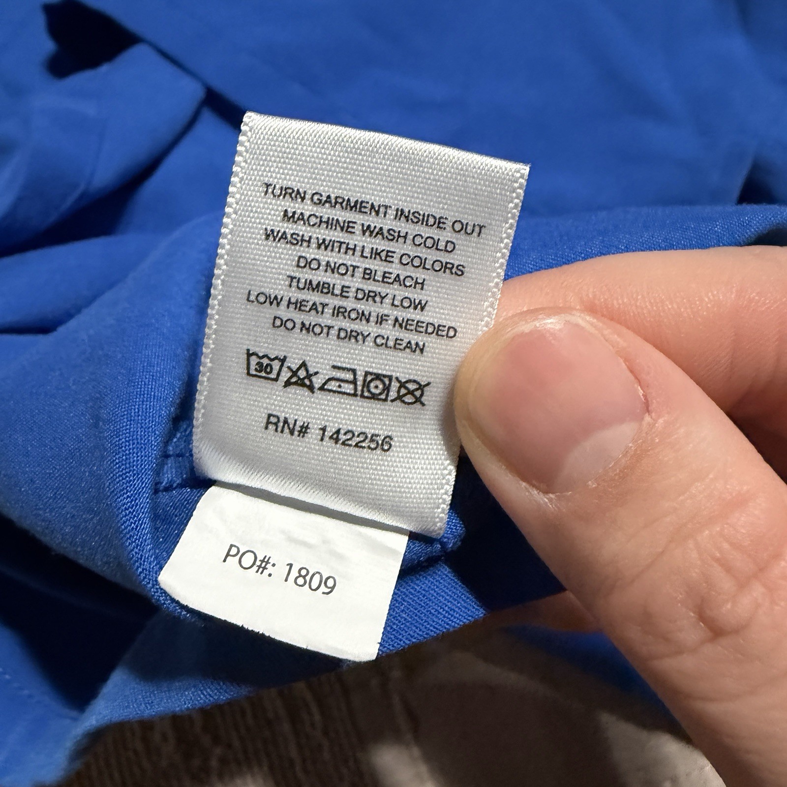 FIGS Blue Solid Scrub Top XL Polyester Rayon Span… - image 7