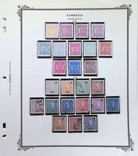 Collezione colonia portoghese Zambezia su pagine album speciali Scott 1894-1917