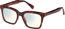 Prive Revaux Joels Square Designer Reading Glasses in Brown Tortoise Havana 54mm