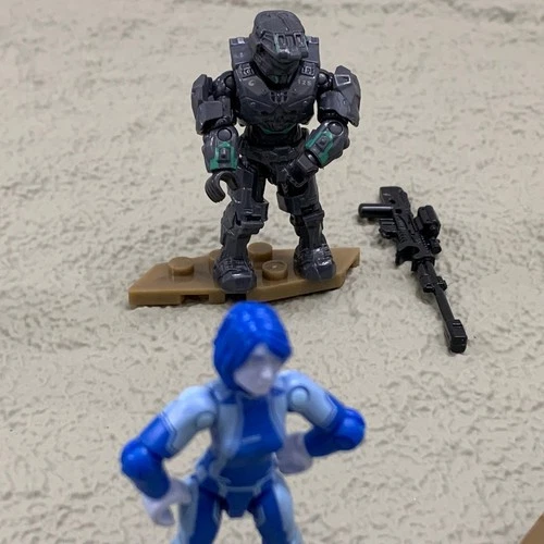 5x Halo Mega Construx Silver Team Fleetcom Warthog Master Chief Spartan Figuren - Bild 4 von 5