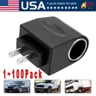 110V-240V AC Plug To 12V DC Car Cigarette Lighter Converter Socket Adapter Lot