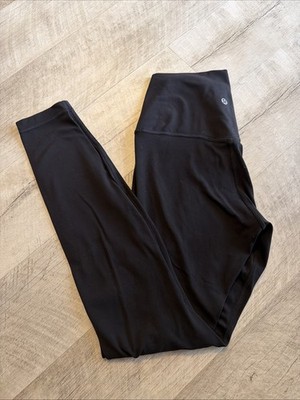 Lululemon Align High Rise Leggings Womens 6 Black Logo Athleisure 28 Length