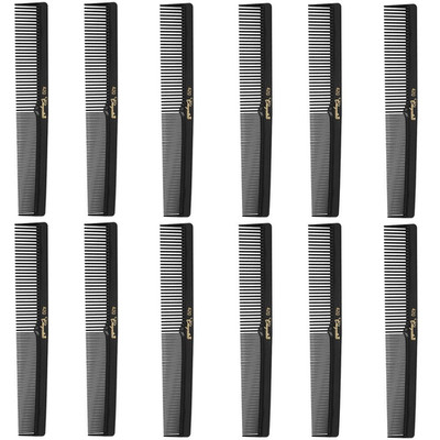 Cleopatra 420 7'' Flat Square Back Barber Hair Comb (12 Pack)