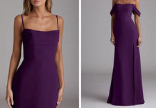 Azazie Purple Sleeveless Regular Bridesmaid Dress Formal Gown Wedding Party