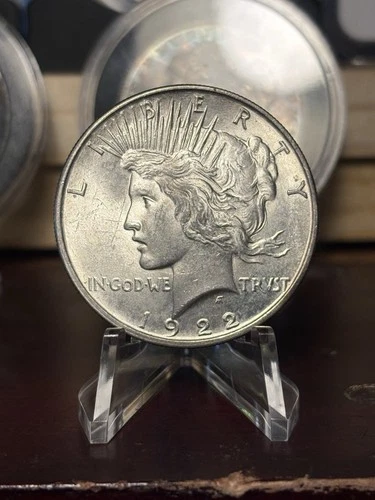 1922-P Peace Dollar Trial Strike/Reverse B Choice AU Scratched