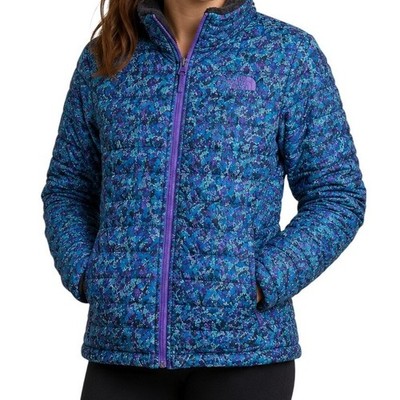 The North Face Reversible Blue Purple Puffer Fleece Perrito Jacket Girl's XL 18