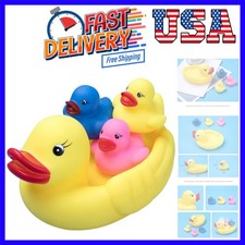Bath Duck Toys Rubber Ducks Family Squeak and Float Duckies Baby Shower Toy P...