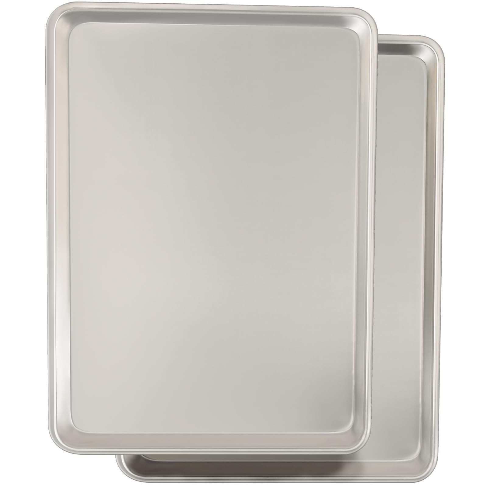 Commercial Quality Baking Sheet Pan Set, Natural Aluminum 18x13in,