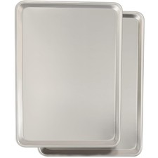 Commercial Quality Baking Sheet Pan Set, Natural Aluminum 18x13in,