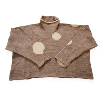 Artisan Oversize Knit Cropped Sweater Sue (P) Knits Sue Peterson Sz. M