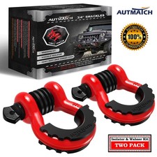 Autmatch D Ring Shackle 34 Heavy Duty For Off Road Recovery Red Black Autmatch D Ring Shackle 34 Heavy Duty For Off Road Recovery Red Black