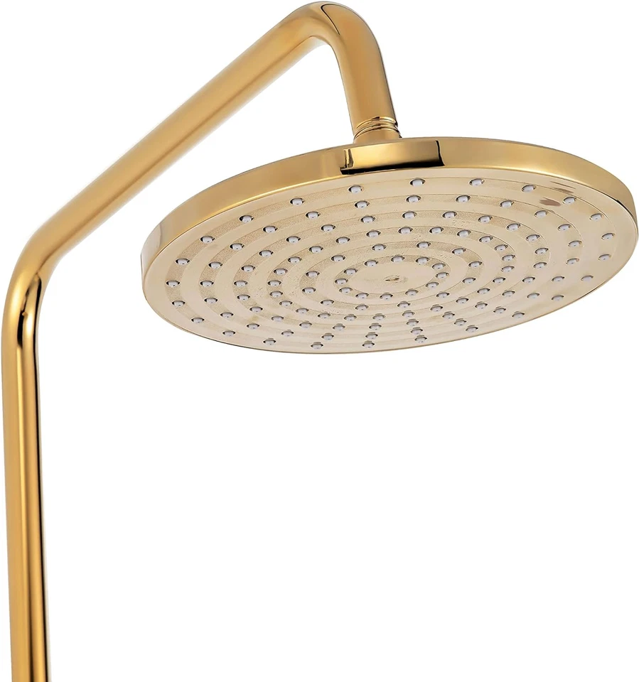 Anti-Kalk mit Thermostat Duschkopf Duschset Duscharmatur Duschsäule MessingGold - Bild 3 von 4