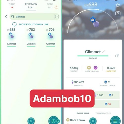 #ad Pokémon Go Non Shiny Glimmet TRADE OR PTC $1.90