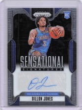 2024-25 Panini Prizm #SS-DJT Dillon Jones Sensational Signatures Thunder
