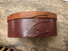 3 Finger Oval Pantry Lidded Band Box Handmade, Signed