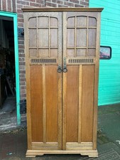Antique vintage carved double hallrobe/wardrobe ready to be upcycled