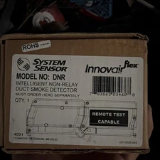 System Sensor Model No: DNR INTELLIGENT NON-RELAY DUCT SMOKE DETECTOR