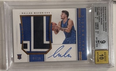2018 National Treasures Luka Doncic Beonze ROOKIE PATCH AUTO RPA /25 BGS 9/10