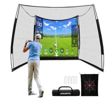 Golf Simulators for Home,11 x8FT Golf Net with Simulator Impact Screen and