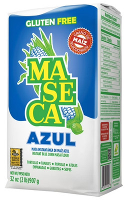MASECA Azul Blue Corn Masa Flour Gluten Free 100% Whole Grain 32 oz (2 lb)