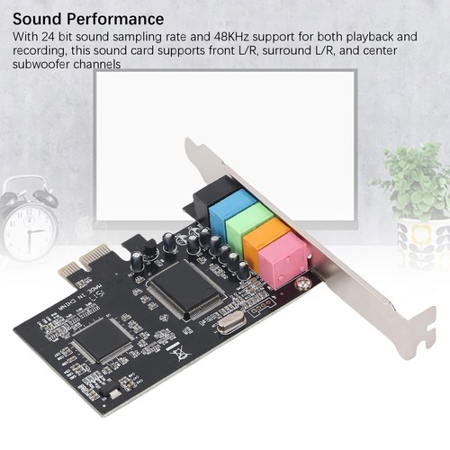 PCIe Sound Card 5.1 Internal Audible Card 32/64 Bit Stereo PCI Express Adap UMYL - 第 21/24 張圖片
