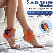 1/2x Electric Foot Ankle Massager Heating Vibration  Hot Compress Pain Relief