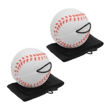 2Pcs 2.5 Inch Sports Wrist Ball Baseball for Exercise White