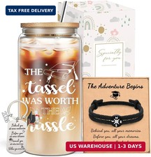 Best College Graduation Gifts Set for Her, Glass Cup Box Congratulations Gifts,