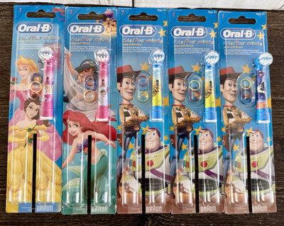 5 ORAL-B Kid Toothbrush Replacement Power Brush Heads EB-10-1 Toy Story Princess
