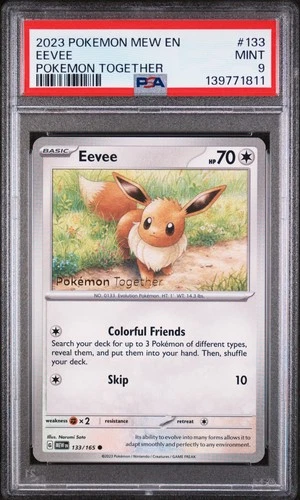 2023 POKEMON MEW EN-151 POKEMON TOGETHER #133 EEVEE PSA 9