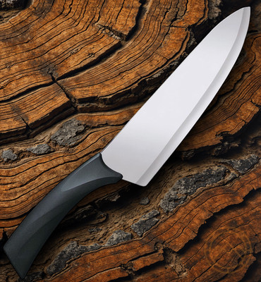 Rada Cutlery Annthem Chef Kitchen Knife 8.5'' T420 Steel Blade Black Resin Handle