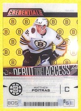 2023-24 UD Credentials Debut Ticket Access Acetate #DTAMP Matthew Poitras /149