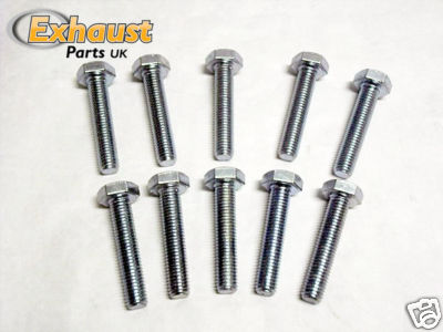 Auspuffschrauben M10 x 50 mm 10 Stück - metrisch