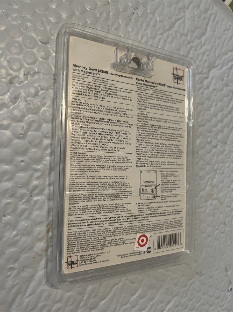 32MB Memory Card with MagicGate PS2 (Sony PlayStation 2) New