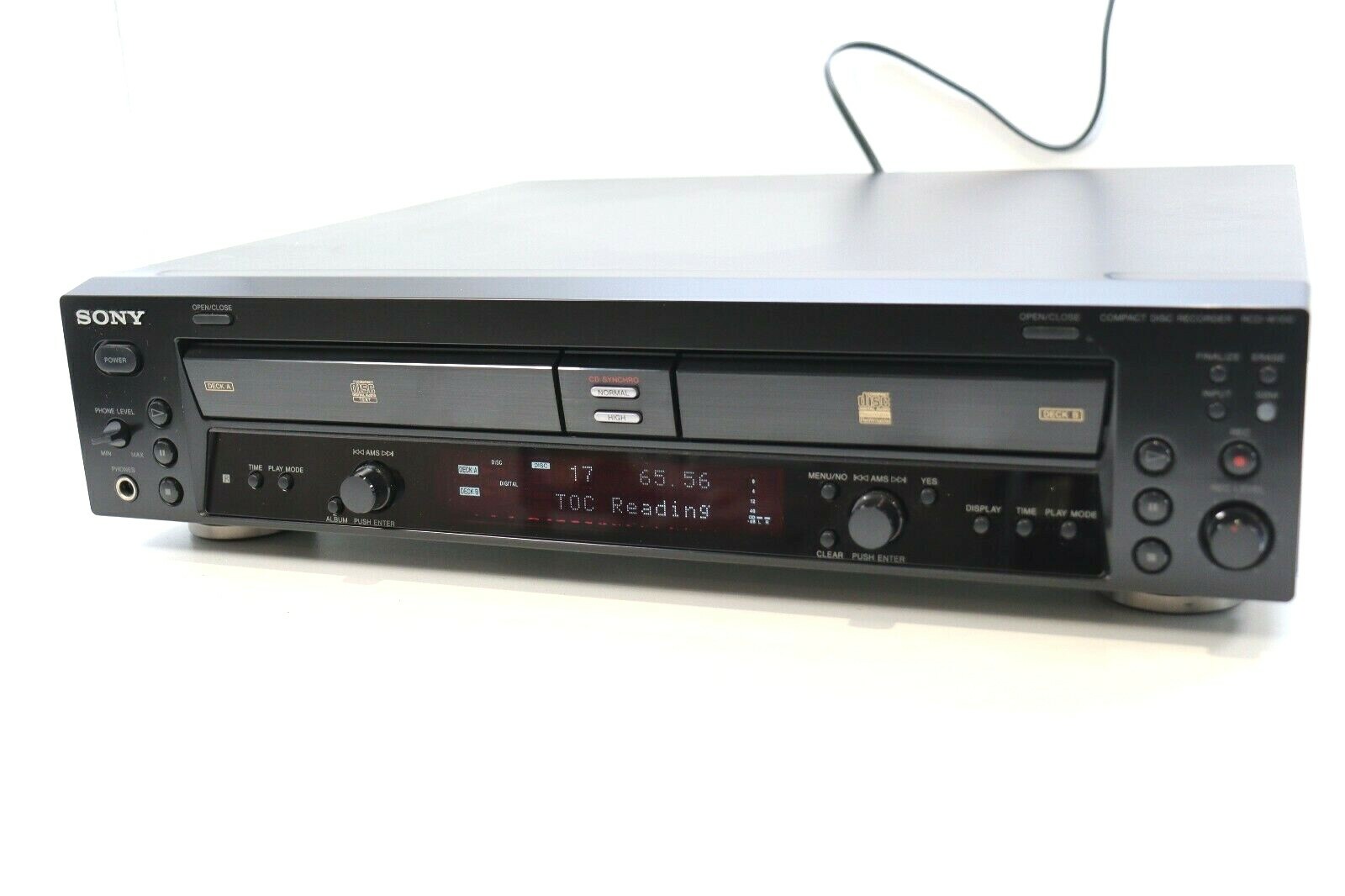 SONY RCDW100 Combination twin deck CD Player & CD Recorder in BLACK