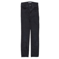 LEVI'S Womens Black Denim Slim Straight Jeans W22 L28