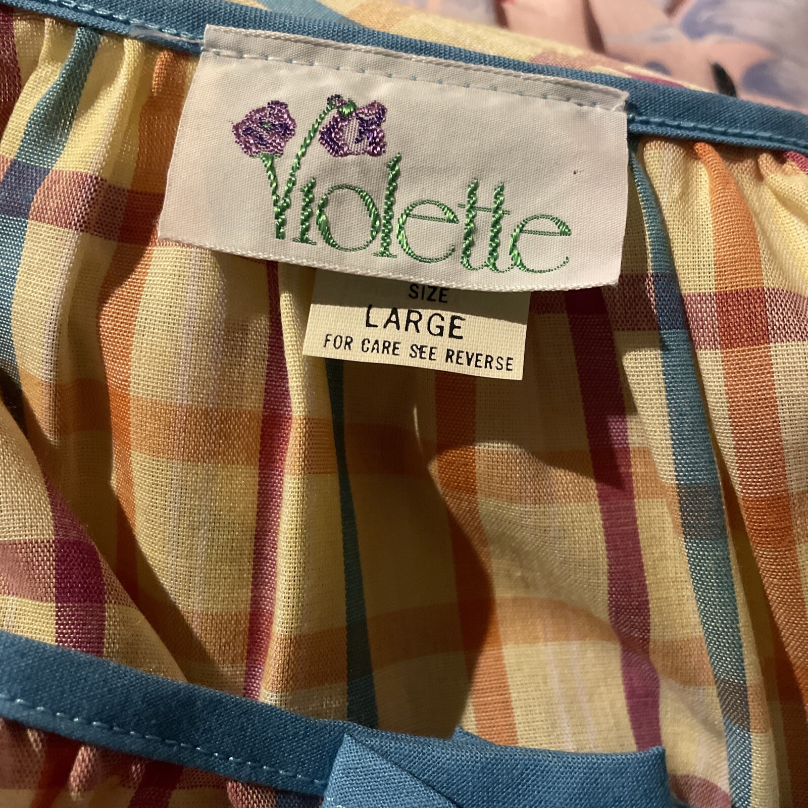 Violette Womens Housedress Vintage Size Large Yel… - image 10