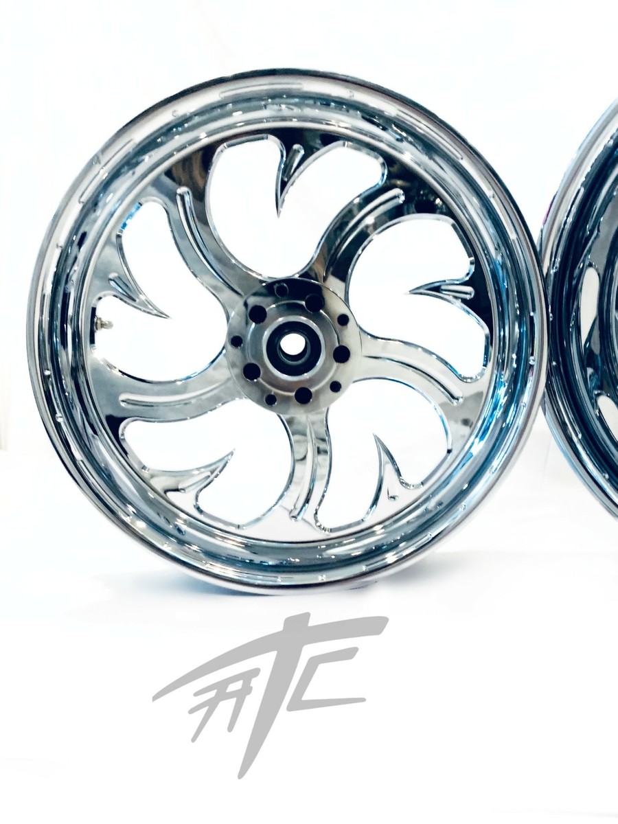 やはた ZX-14 360 FAT TIRE CHROME SHARK TOOTH WHEELS 06-11 NINJA ZX