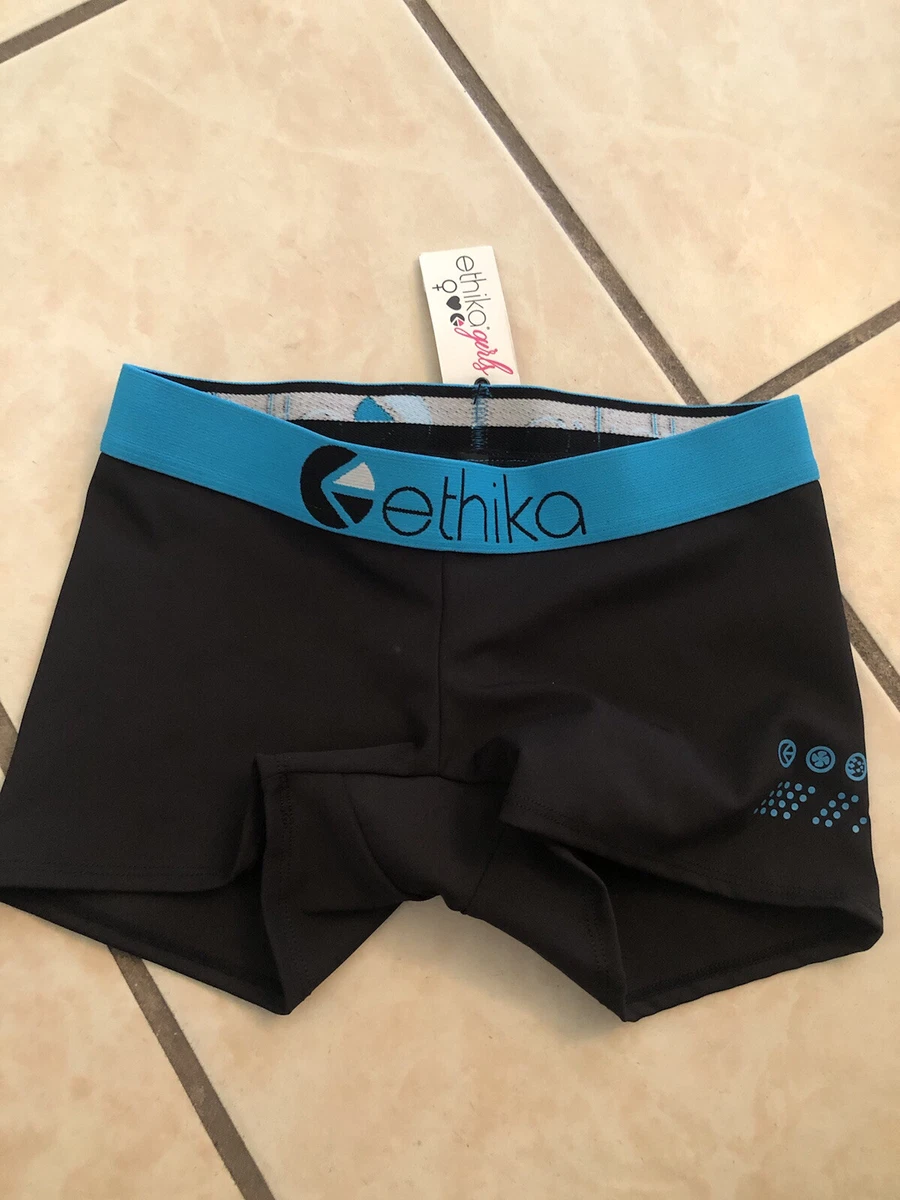 NWT Ethika Girls Sub Zero Spandex Shorts Black Shorts Size M