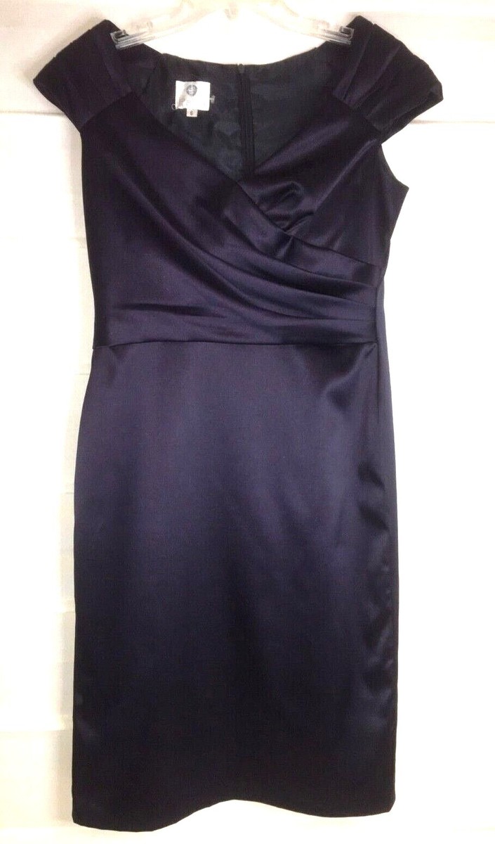 patra navy blue dress Patra Navy Beaded Gown, Size 16