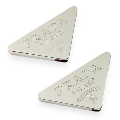PRADA PR 57YS 52ZV 59ZV Red / Silver Replacement Icon Logo Genuine
