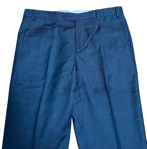 Zanella Neiman Marcus Pants Mens Size 36 Blue Wool Classic Slash