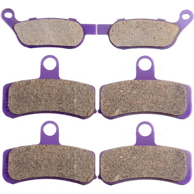 Front and Rear Brake Pads For 08-11 Harley-Davidson FXCWC Rocker C Carbon Fiber