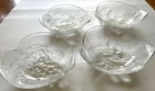 Vintage Rare Set (4) Glass Heart Shape Fruit Dishes, Embossed Frosted Fruits — photo 8